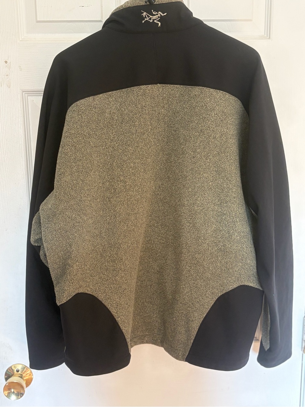 vintage Arc’teryx men’s L early 2000s hybrid fleece jacket grey/green &black - Picture 2 of 11